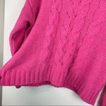 American Eagle Pink Chenille Cable Knit Sweater Sz Medium Boho Chic Photo 4