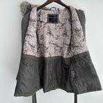 Buffalo Parka Jacket Womens Large Green Y2K Faux Fur Hoodie Military Bella Swan Photo 10