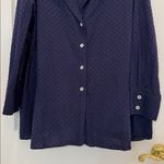Tuckernuck Pomander Place Navy Swiss Dot Scarlett Top Size XXL Photo 5