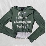 Notre Dame green and white patchwork longsleeve Photo 1