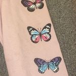 Charlotte Russe  Streetwear Society Baby Pink Butterfly Joggers Photo 4