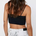 Nasty Gal  Black Poplin Cup Detail Bralette Crop Top Photo 2