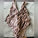 Beach Riot Samira Tie Front One Piece Swimsuit Two Tone Size XS NWOT Photo 3