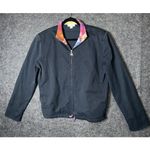 St. John Sport Jacket Zip Drawstring Black w Multi Photo 1