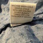 Womens L Country Western Blouse Blue Ditsy White Floral Boho Coquette Farm Purple Size L Photo 6