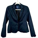 American Eagle Navy Blue Tuxedo Blazer Jacket M — Single Button, Black Trim Photo 1