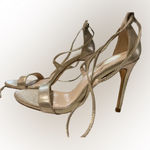 Lulus Elegant Gold Strappy Heels Photo 0