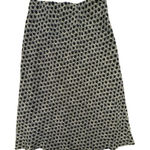 Talbots  Womens Pure Silk Black & White Geometric Print Skirt Size 6 Rope Chain Photo 0