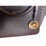 Michael Kors  Greenwich Large Saffiano Leather Grab Bag Black EUC Crossbody Urban Photo 2