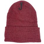 Juncture Womens Knit Hat Beanie New Red Metallic Silver Photo 3