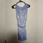 Mango  Blue and White Long Sleeve Dress Photo 3