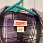 NWT Womens Mossimo Supply Co Purple Plaid Flannel‎ Western Shirt Size L Size L Photo 1