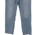 J.Crew Essential Straight All Day Stretch Raw Frayed Hem 25 Light Blue Wash Photo 2