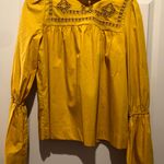 Free People Another Blouse  Eternity Mustard Photo 5