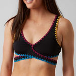 Lucky Brand  Night Dreamer Swimwear Wrap Bikini Top EUC Size M Photo 0