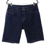 D&Co Women's Dark Wash Denim Bermuda Shorts Size 14 Blue Photo 0