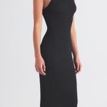 SKIMS Cotton Rib Long Cami Dress in Soot, Size Small Photo 2