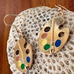Art Palette Earrings Artist Teacher Festival Watercolors Acrylics Painti… Photo 10