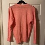 90s vintage Dana Scott coral lace beaded leaf motif sweater, size medium Photo 1