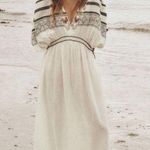 ZARA Kaftn Bead Beaded Sequin Belted Flowy Tribal Print Pattern Striped Dress Photo 0