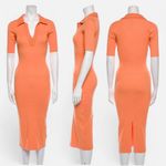 Caroline Constas Orange Knit Midi Dress – Retro It Photo 7