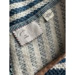 Anthropologie 9-H15 STCL Teal Ivory Striped Textured Tunic Dress L (b46) Photo 4