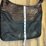 Brighton Croc Embossed Patent Leather Crossbody Handbag Purse Photo 5