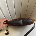 Tignanello Women’s Striped Suede Crossbody Bag Womens Multicolor Elegant Purse Brown Photo 4