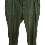 J. Crew Women's Size 12 Olive Green Chino Jogger Pants Patch Pockets Ankle Zip Photo 0