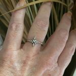 Stainless Steel Oxidized Cross Minimalist Faith Ring Size 6,9 Silver Photo 2