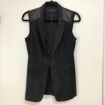 Rag and Bone  Finn Leather Cotton Vest Photo 4