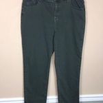 Chico's Chico’s Women’s So Slimming Girlfriend Slim Leg Ankle Olive Green Denim Jeans Photo 0
