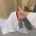 ZARA  CONTRASTING SHIRT DRESS - CAMEL/WHITE SZ M NWT Photo 5