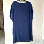 Savanna Jane Dress 3X Floral & Aztec Print Embroidered Boxy Boho Western Blue Photo 2