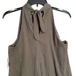 Taylor & Sage NWT  Olive & Gold Pleated Flowy Sleeveless Top Size Large Photo 4