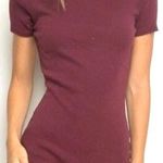 Brandy Melville Maroon Ribbed Bodycon Dress Photo 0