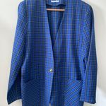 Cape Cod sportwear Vtg. Cape Cod Sportswear | Womens Royal Blue 90's Plaid Blazer O224 Photo 7