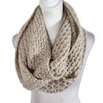 Aeropostale Tan Chunky Knit Scarf One Size Khaki Knit Infinity Scarf Photo 0