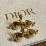 Christian Dior  vintage colored rhinestone gold tone earrings Photo 6