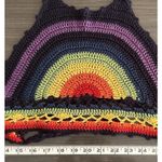 Forever 21 Crochet Rainbow Halter Top Boho Festival Tie Back Multicolor S/M Photo 1