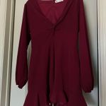 The Impeccable Pig  Ruffled Romper Dark Maroon Size M Photo 2
