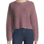 Rag and Bone Jubilee Metallic Dusty Rose Crew Neck Ribbed Sweater Pullover Pink S Photo 2