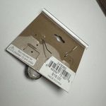 Erica Lyons Glass Grey/Cream/Brown Hues Bead Beaded Pierced Dangle Drop Earrings Silver Photo 3