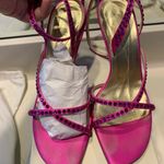 Kate Spade  Hot Pink Crystal Ankle Wrap Heal Sandal Photo 0
