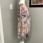 Black Rainn  Blouse with Crochet Shoulders 2X Boho Bohemian Flowy Light Purple Photo 2
