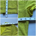 Ann Taylor women’s yellow crochet overlay neon rave party night out boho top S Photo 4