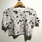 Disney H&M x  Cropped T-Shirt XS Mickey Mouse graphic tee cartoon anime 90s Y2K Photo 0