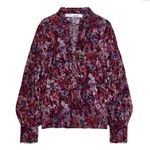 IRO NWT Paris Jorik Floral Blouse in Burgundy Photo 0