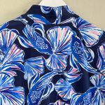 Lilly Pulitzer UPF50 Skipper Popover Dress Small Bright Navy in Reel Life Print Photo 3
