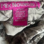 Mix Nouveau Gray Beaded Velvet Midi Skirt Size XL Photo 4